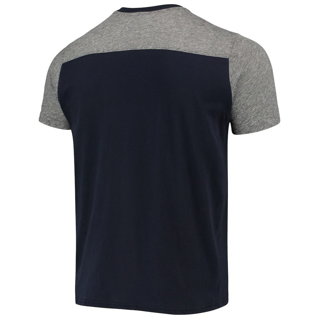 New England Patriots Majestic Threads Field Goal Slub T-Shirt Navy/Gray