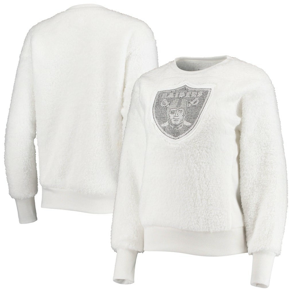 Las Vegas Raiders Touch Women's Milestone Tracker Pullover Sweatshirt White