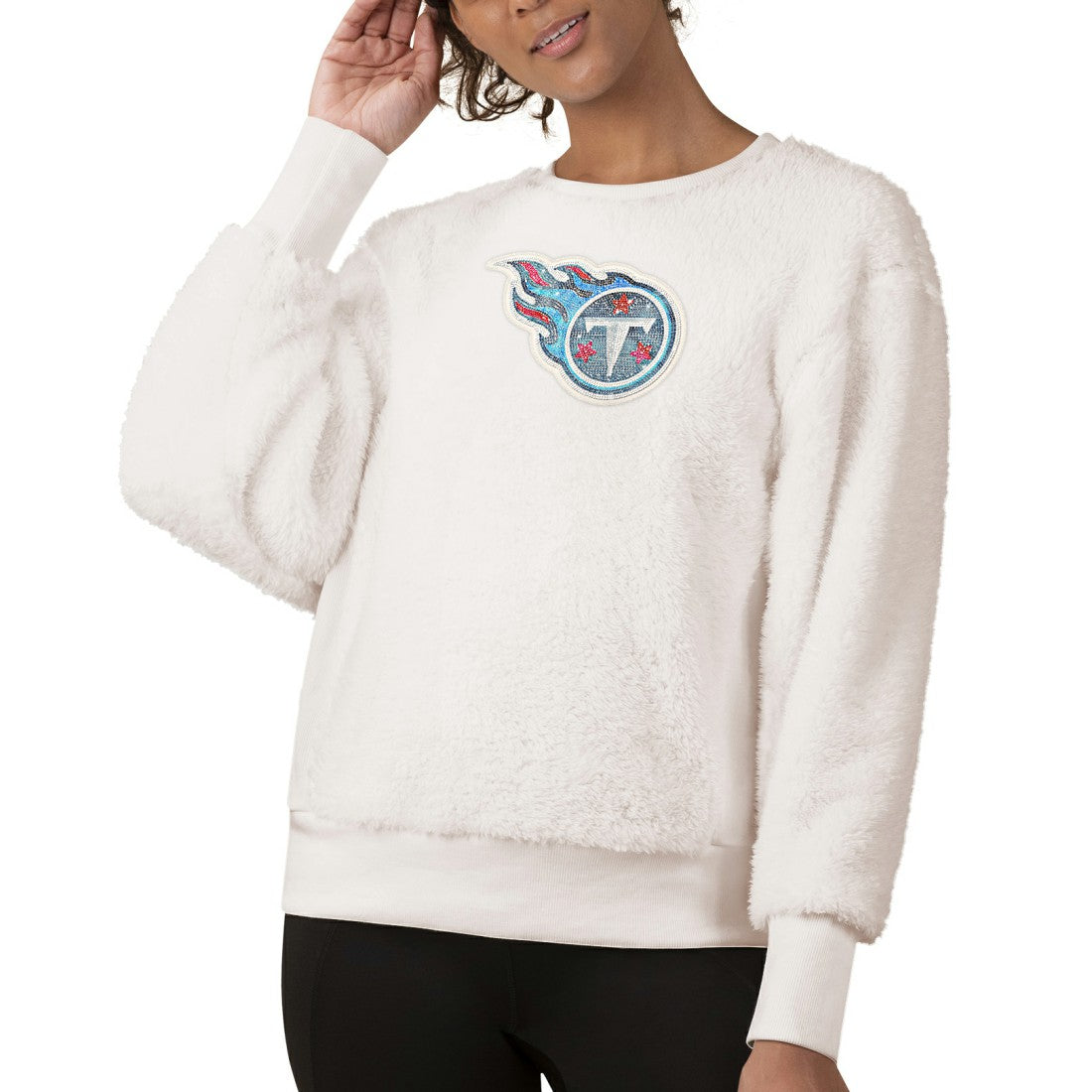 Tennessee Titans Touch Women's Milestone Tracker Pullover Sweatshirt White