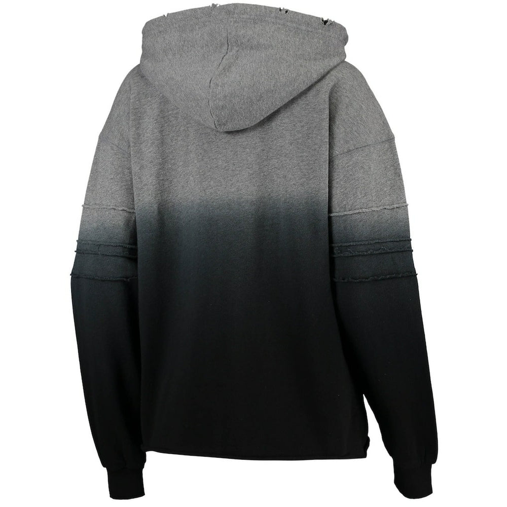 Pittsburgh Steelers Touch Women's Superstar Dip-Dye Pullover Hoodie Heathered Gray/Black