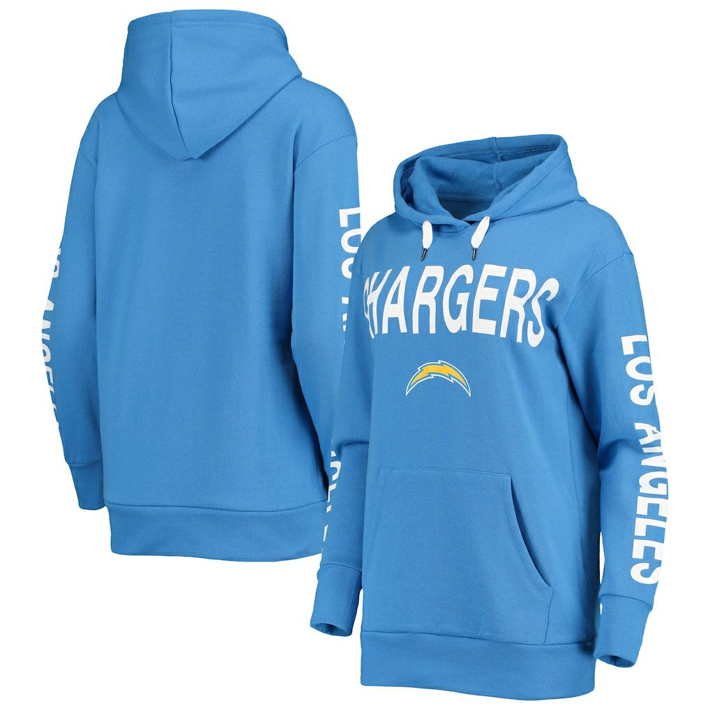 Los Angeles Chargers G-III 4Her by Carl Banks Women's Extra Point Pullover Hoodie Powder Blue
