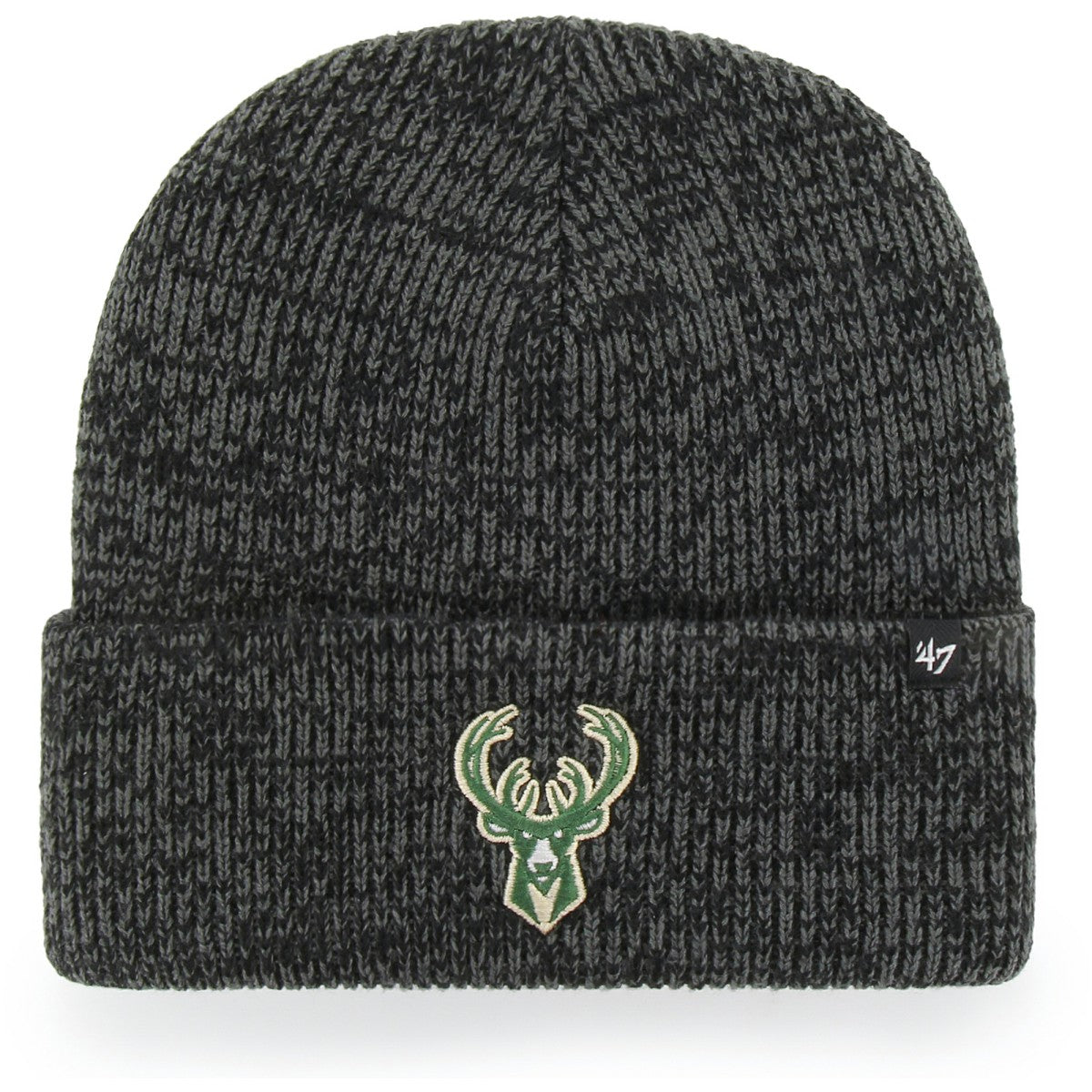 Milwaukee Bucks '47 Brain Freeze Cuffed Knit Hat Black | 47 brand discount