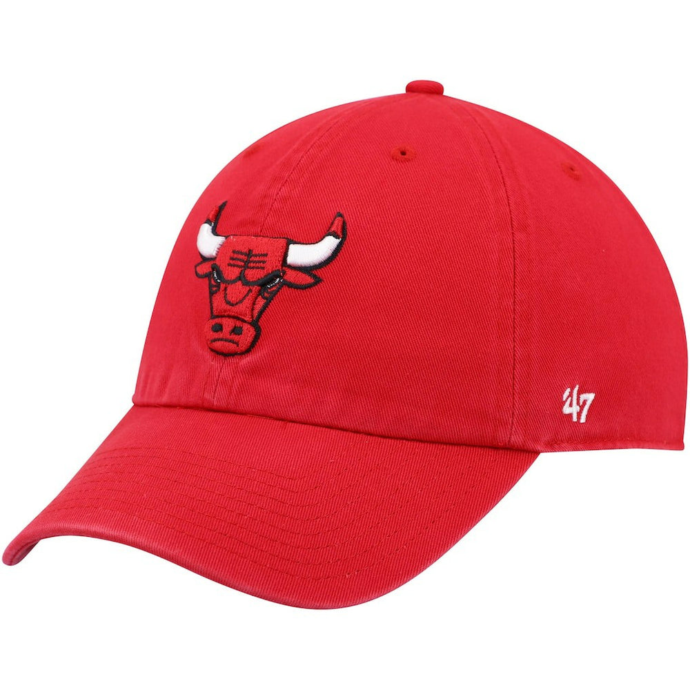 Chicago Bulls '47 Core Logo Clean Up Adjustable Hat Red | 47 brand for sale