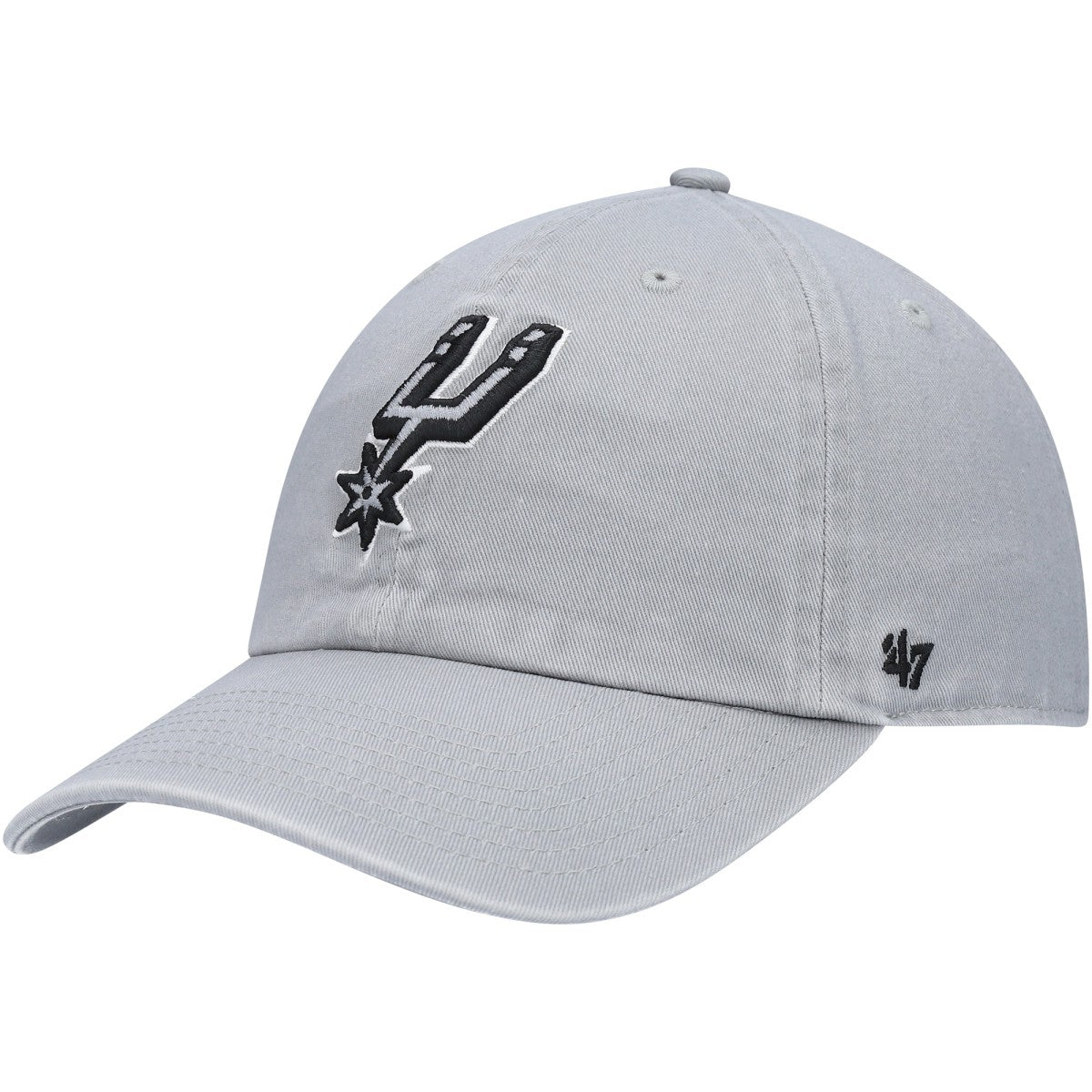 San Antonio Spurs '47 Core Logo Clean Up Adjustable Hat Gray | 47 brand US