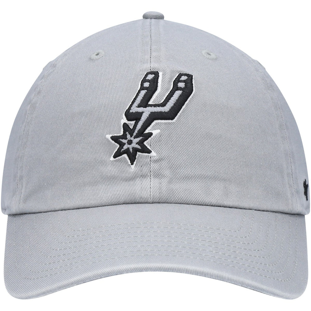San Antonio Spurs '47 Core Logo Clean Up Adjustable Hat Gray | 47 brand US
