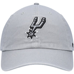 San Antonio Spurs '47 Core Logo Clean Up Adjustable Hat Gray | 47 brand US