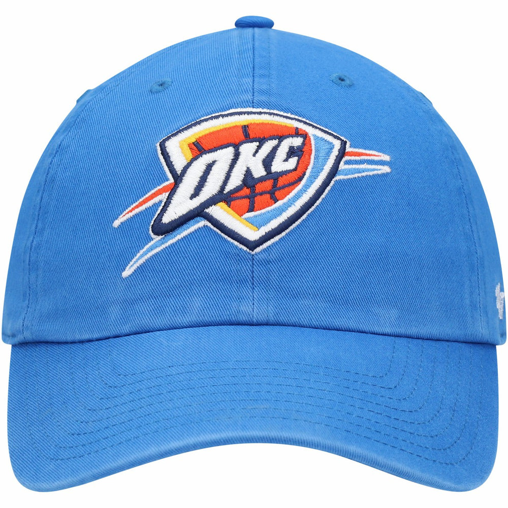 Oklahoma City Thunder '47 Core Logo Clean Up Adjustable Hat Blue | 47 brand Lifestyle