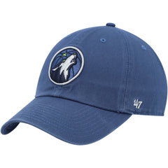 Minnesota Timberwolves '47 Core Logo Clean Up Adjustable Hat Blue | 47 brand online