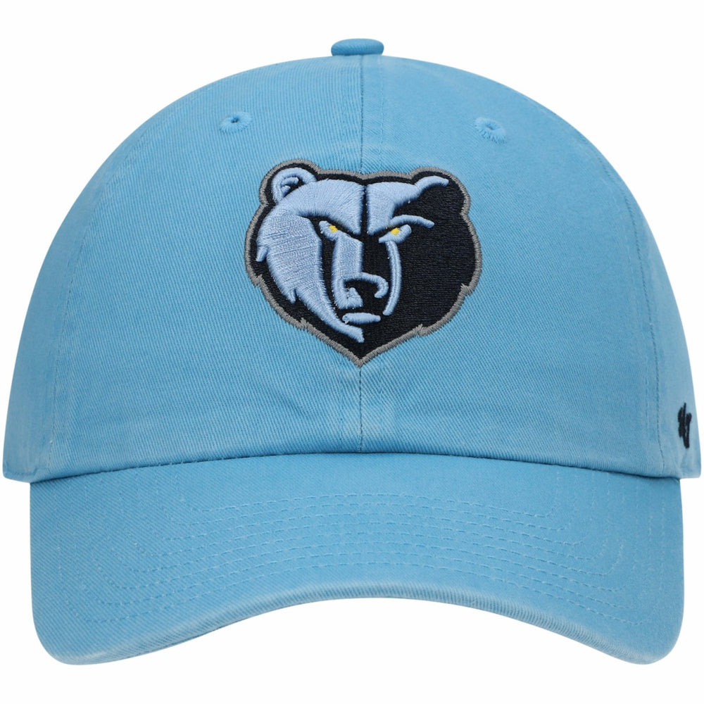 Memphis Grizzlies '47 Core Logo Clean Up Adjustable Hat Light Blue | 47 brand for sale