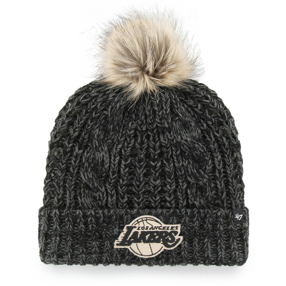 Los Angeles Lakers '47 Women's Meeko Cuffed Knit Hat with Pom Black | 47 brand US