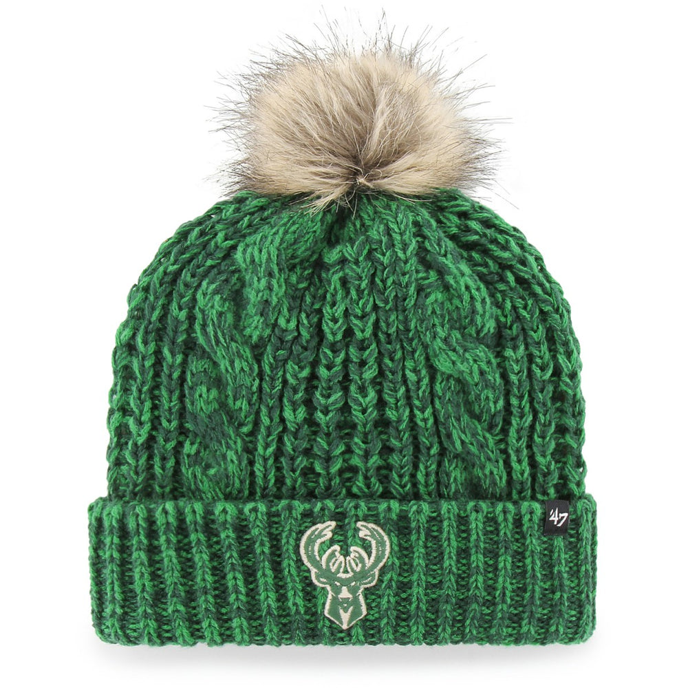 Milwaukee Bucks '47 Women's Meeko Cuffed Knit Hat with Pom Hunter Green | 47 brand Near Me