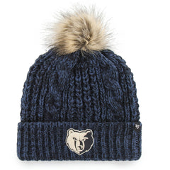 Memphis Grizzlies '47 Women's Meeko Cuffed Knit Hat with Pom Navy | 47 brand
