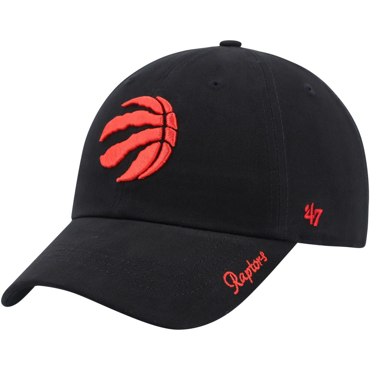 Toronto Raptors '47 Women's Miata Clean Up Logo Adjustable Hat Black | 47 brand Lifestyle