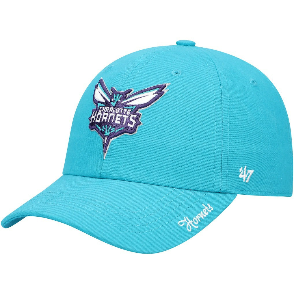Charlotte Hornets '47 Women's Miata Clean Up Logo Adjustable Hat Teal | 47 brand Lifestyle