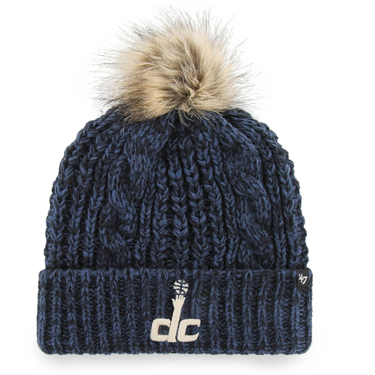 Washington Wizards '47 Women's Meeko Cuffed Knit Hat with Pom Navy | 47 brand Near Me