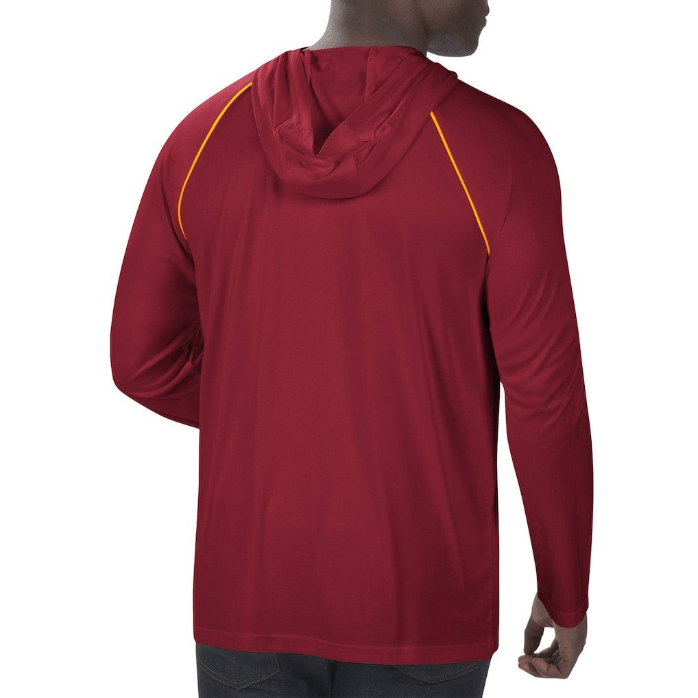 Washington Football Team Starter Raglan Long Sleeve Hoodie T-Shirt Burgundy