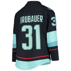 Philipp Grubauer Seattle Kraken Youth Home Replica Player Jersey - Deep Sea Blue - NHL 4278183