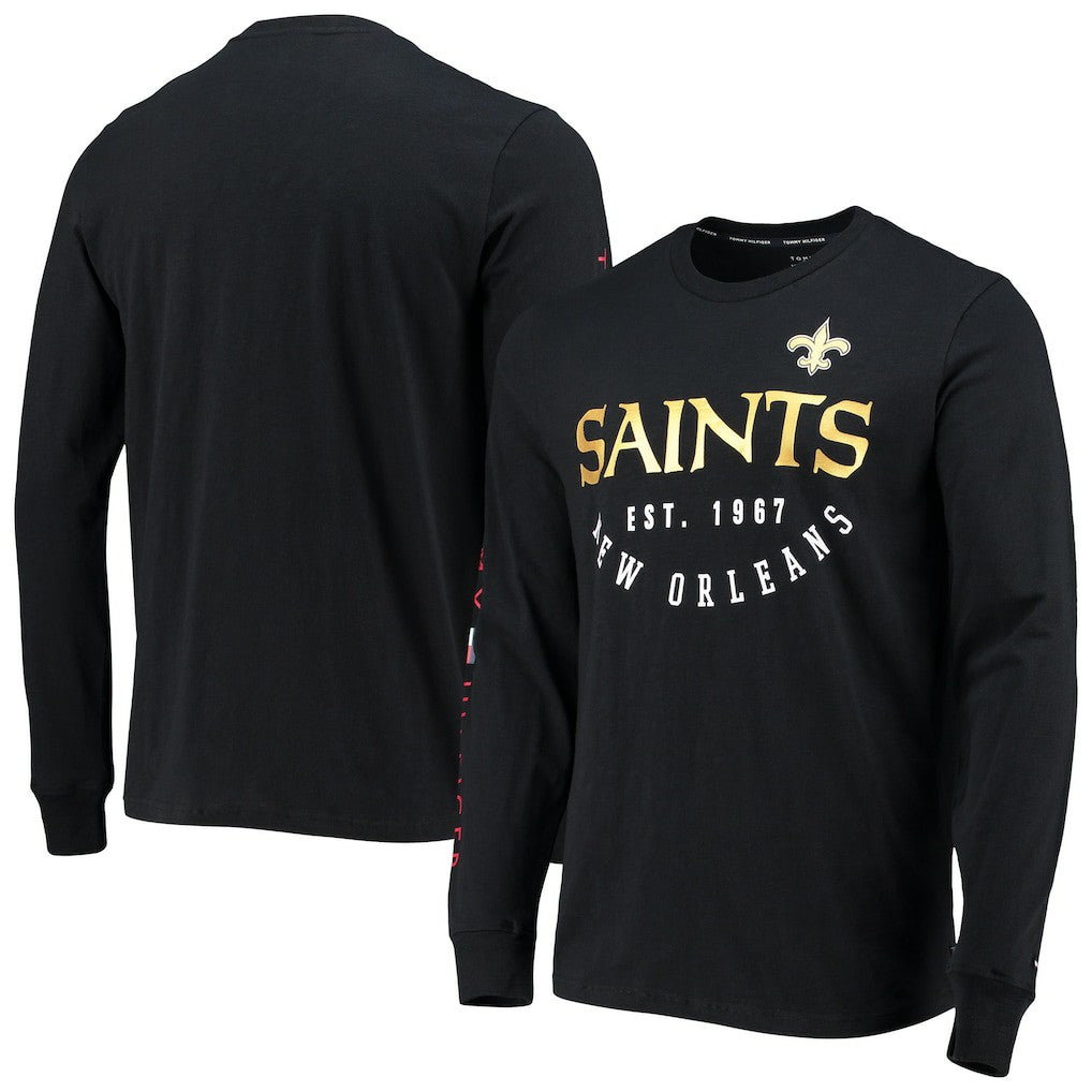 New Orleans Saints Tommy Hilfiger Peter Long Sleeve T-Shirt Black