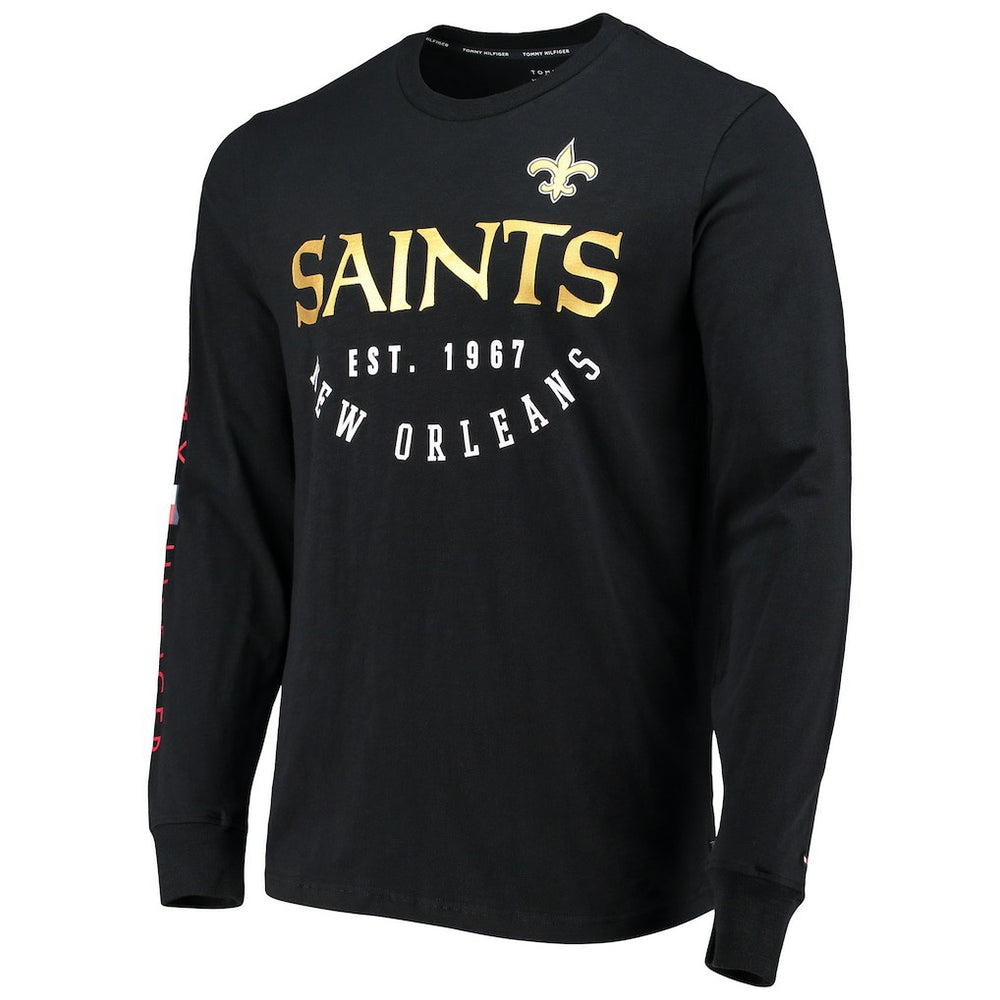 New Orleans Saints Tommy Hilfiger Peter Long Sleeve T-Shirt Black