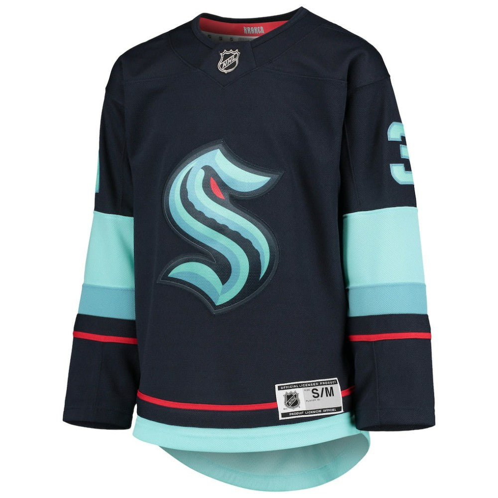 Philipp Grubauer Seattle Kraken Youth Home Premier Player Jersey - Deep Sea Blue - NHL 4278246