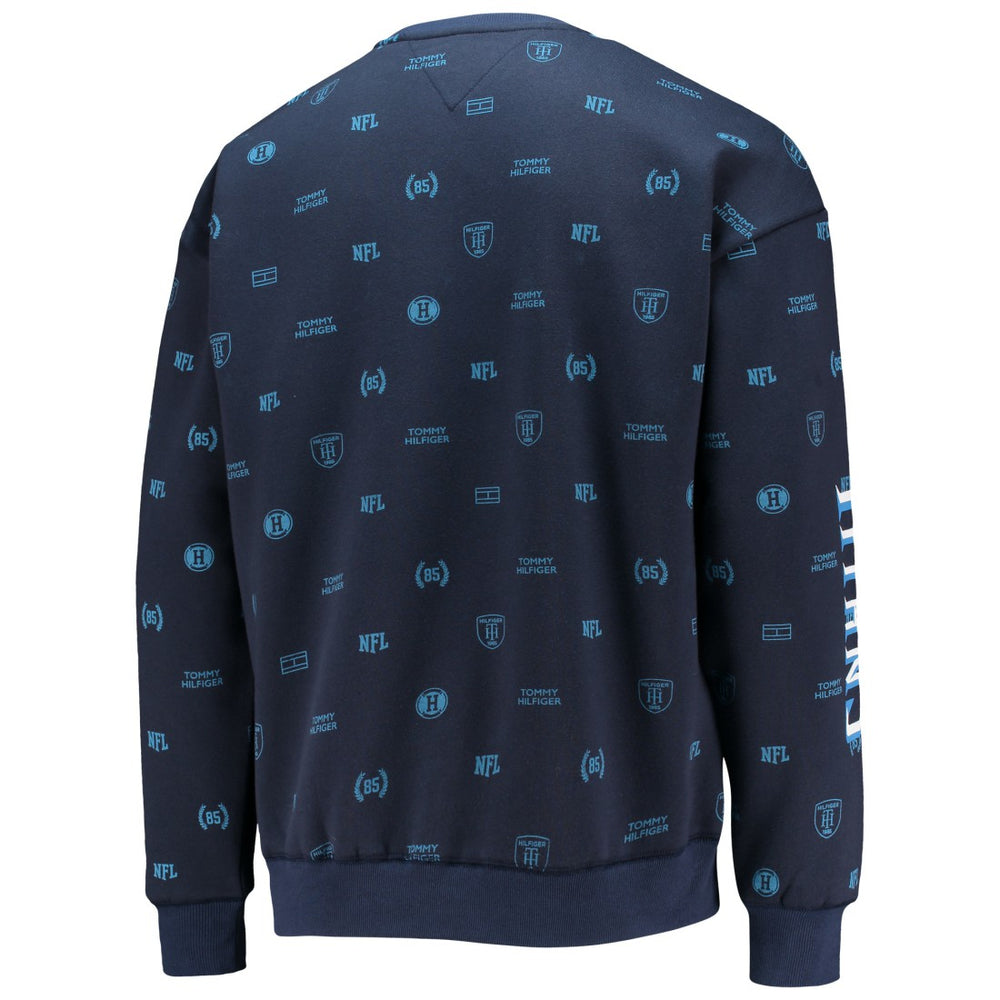 Tennessee Titans Tommy Hilfiger Reid Graphic Pullover Sweatshirt Navy