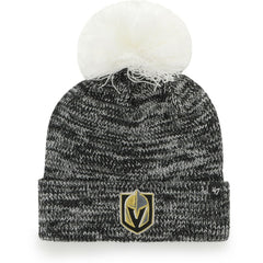 Vegas Golden Knights '47 Women's Triple Cross Cuffed Knit Hat with Pom - Gray - NHL 4278974