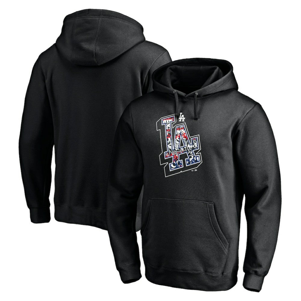 Los Angeles Dodgers Fanatics Hometown Fitted Pullover Hoodie - Black - Fanatics Discount