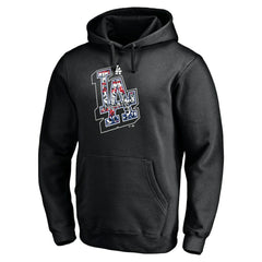 Los Angeles Dodgers Fanatics Hometown Fitted Pullover Hoodie - Black - Fanatics Discount