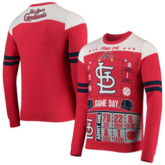 St. Louis Cardinals FOCO Ticket Light-Up Ugly Sweater - Red - MLB Sale