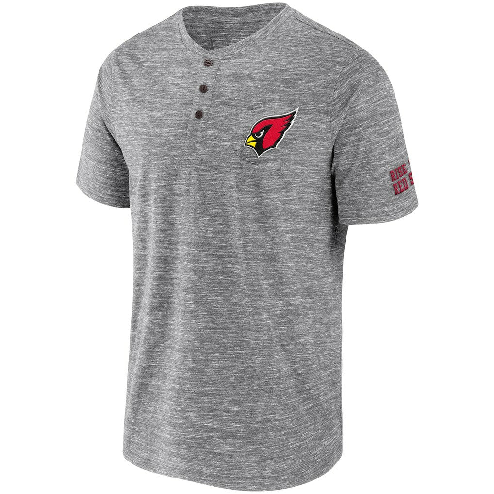 Fanatics Arizona Cardinals NFL x Darius Rucker Collection Slub Henley T-Shirt Heathered Gray