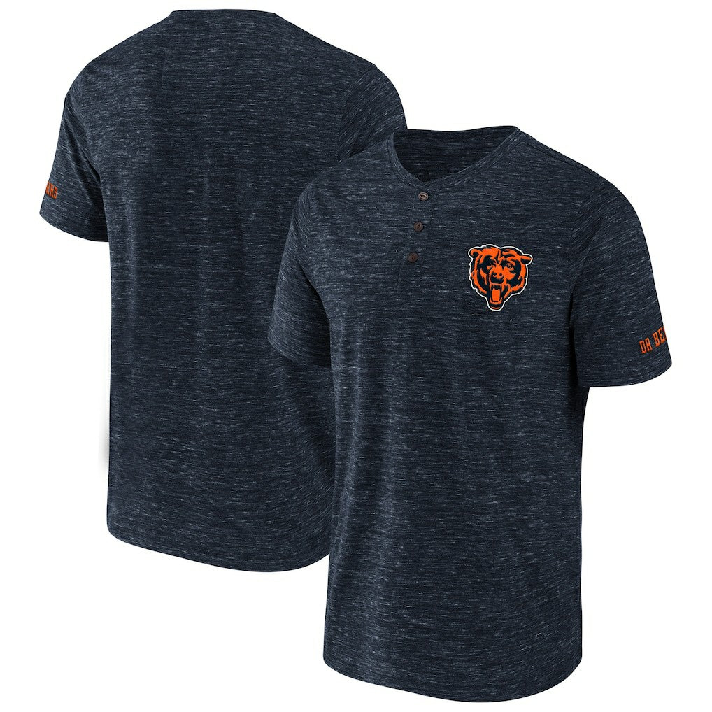 Fanatics Chicago Bears NFL x Darius Rucker Collection Slub Henley T-Shirt Navy