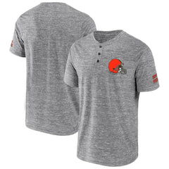 Fanatics Cleveland Browns NFL x Darius Rucker Collection Slub Henley T-Shirt Heathered Gray