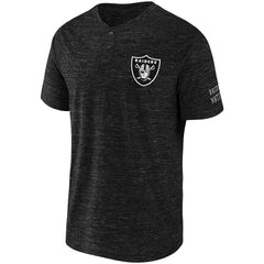 Fanatics Las Vegas Raiders NFL x Darius Rucker Collection Slub Henley T-Shirt Black