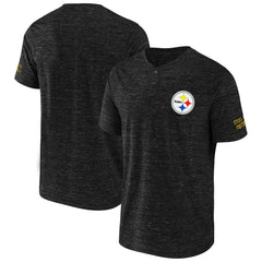 Fanatics Pittsburgh Steelers NFL x Darius Rucker Collection Slub Henley T-Shirt Black