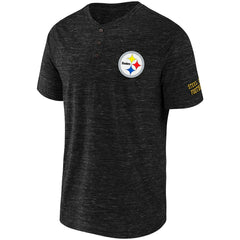 Fanatics Pittsburgh Steelers NFL x Darius Rucker Collection Slub Henley T-Shirt Black