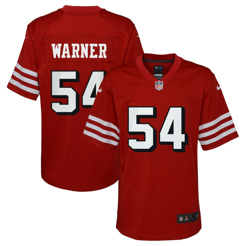 Nike Fred Warner San Francisco 49ers Youth Game Jersey Scarlet