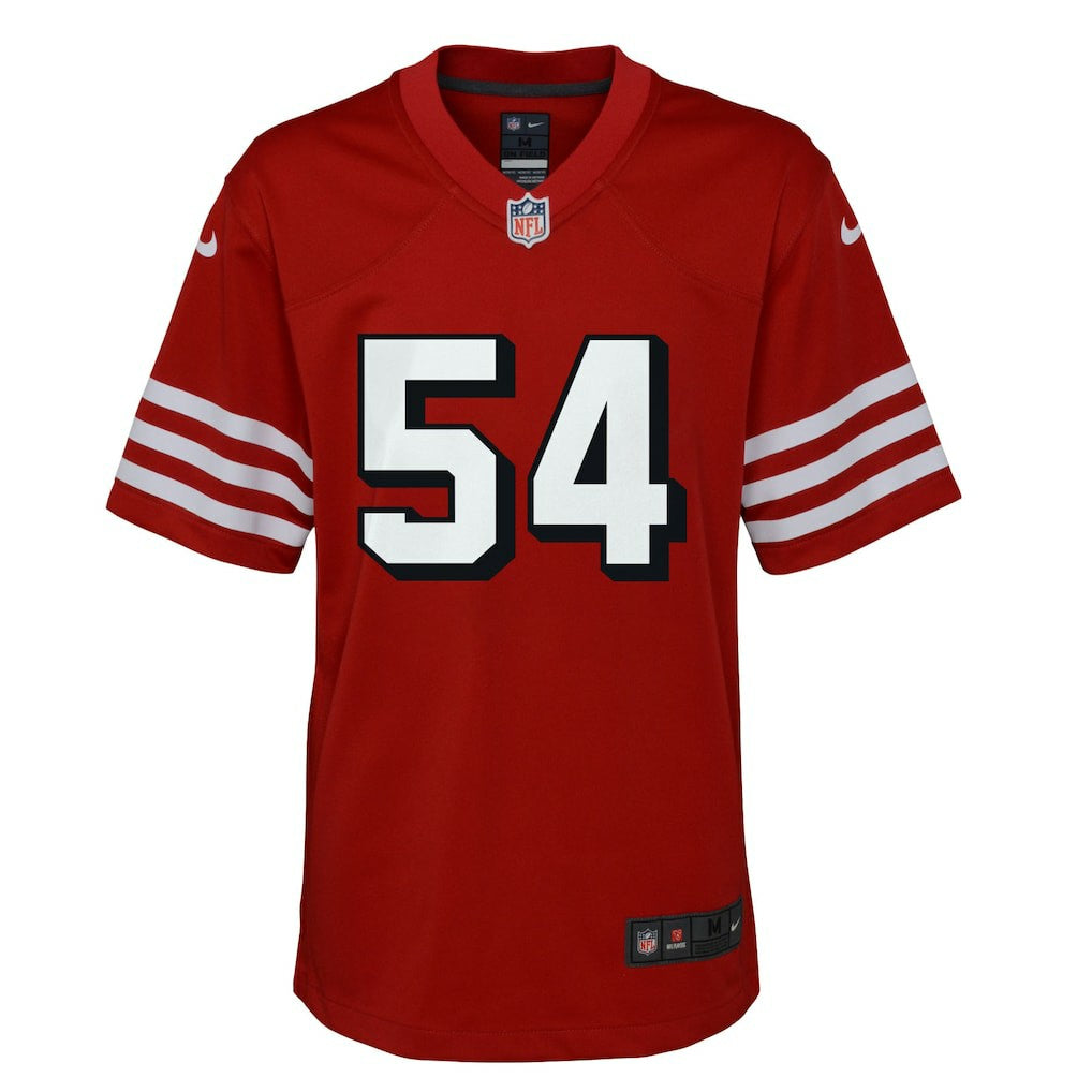 Nike Fred Warner San Francisco 49ers Youth Game Jersey Scarlet