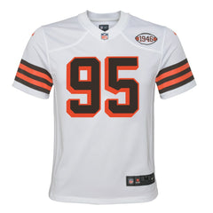 Nike Myles Garrett Cleveland Browns Youth Game Jersey White