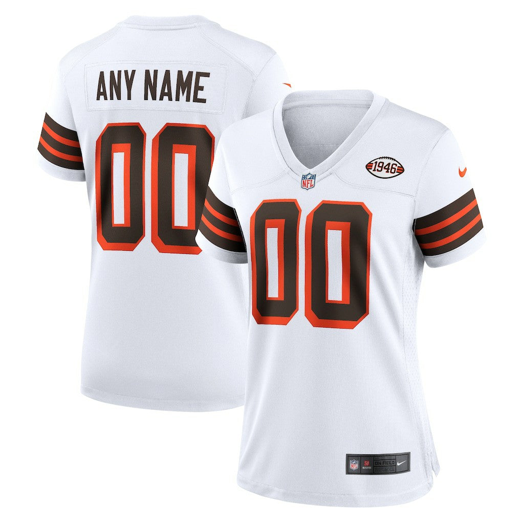 Nike Cleveland Browns Women's 1946 Collection Alternate Custom Jersey White