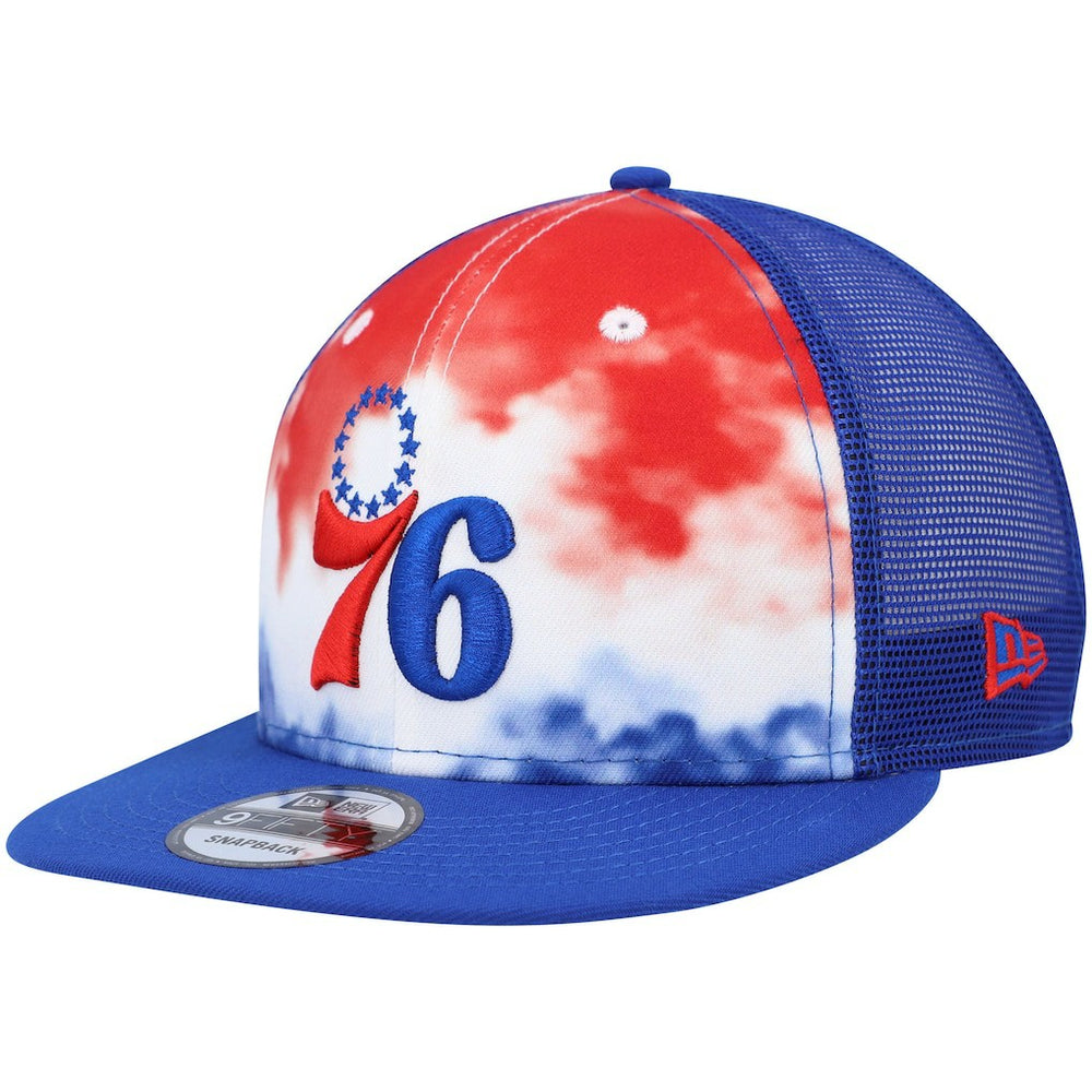 Philadelphia 76ers Hazy Trucker 9FIFTY Snapback Hat Royal | New Era for sale