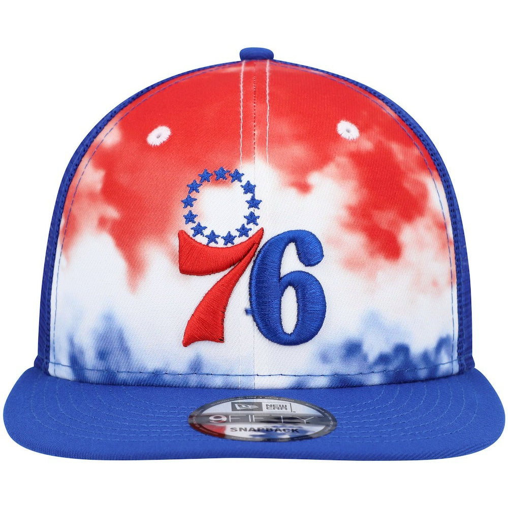 Philadelphia 76ers Hazy Trucker 9FIFTY Snapback Hat Royal | New Era for sale