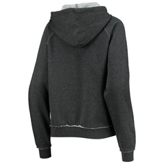 New Orleans Saints New Era Women's Script Fleece Raglan Pullover Hoodie Charcoal