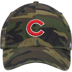 Chicago Cubs '47 Logo Clean Up Adjustable Hat - Camo - 47 brand Online