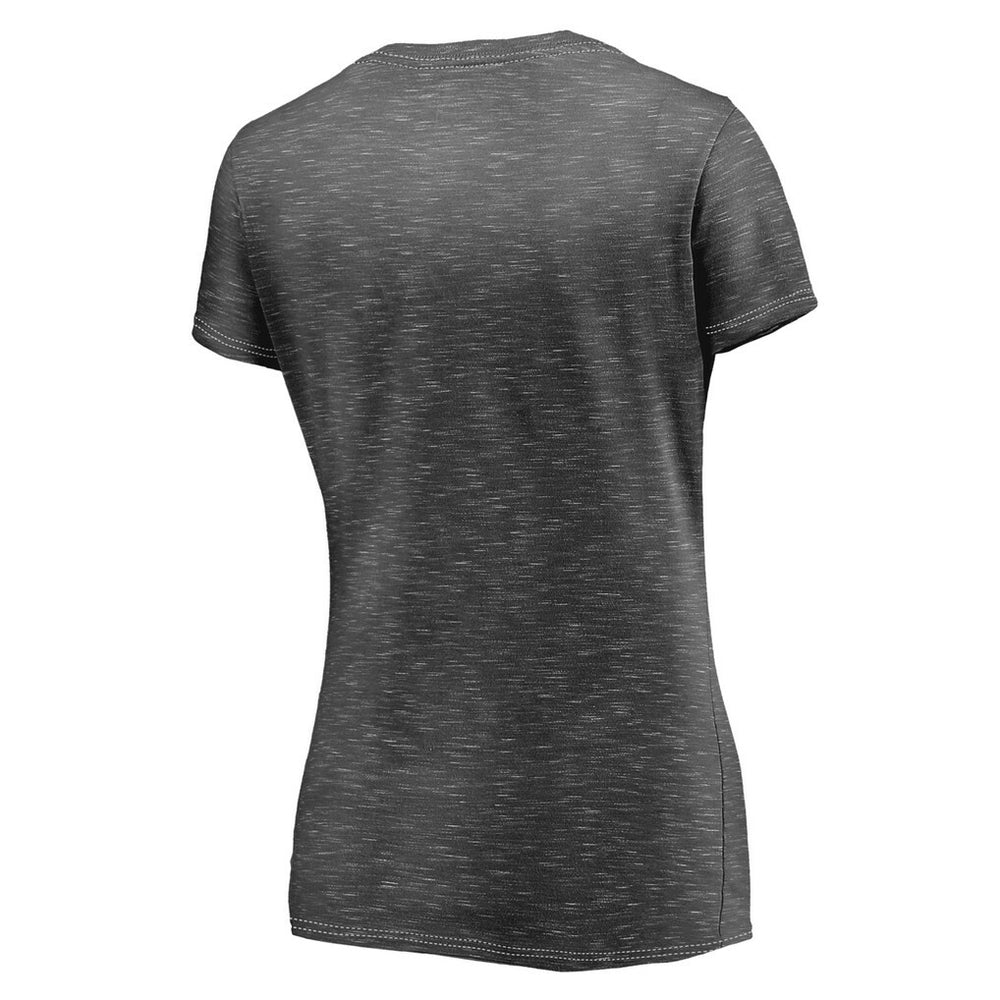 Fanatics Chicago Bears Women's League Leader Space Dye V-Neck T-Shirt Charcoal