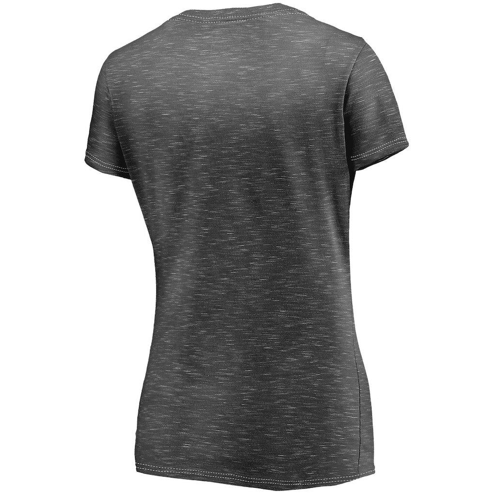 Fanatics Pittsburgh Steelers Women's League Leader Space Dye V-Neck T-Shirt Charcoal