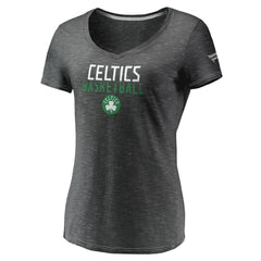 Boston Celtics Women's Double-Fade Space-Dye V-Neck T-Shirt Charcoal | Fanatics Near Me