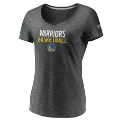 Golden State Warriors Women's Double-Fade Space-Dye V-Neck T-Shirt for sale Charcoal | Fanatics Near Me