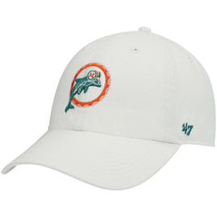 47 brand Miami Dolphins '47 Clean Up Adjustable Hat White