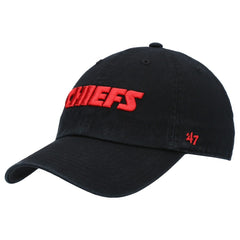 47 brand Kansas City Chiefs '47 Clean Up Script Adjustable Hat Black