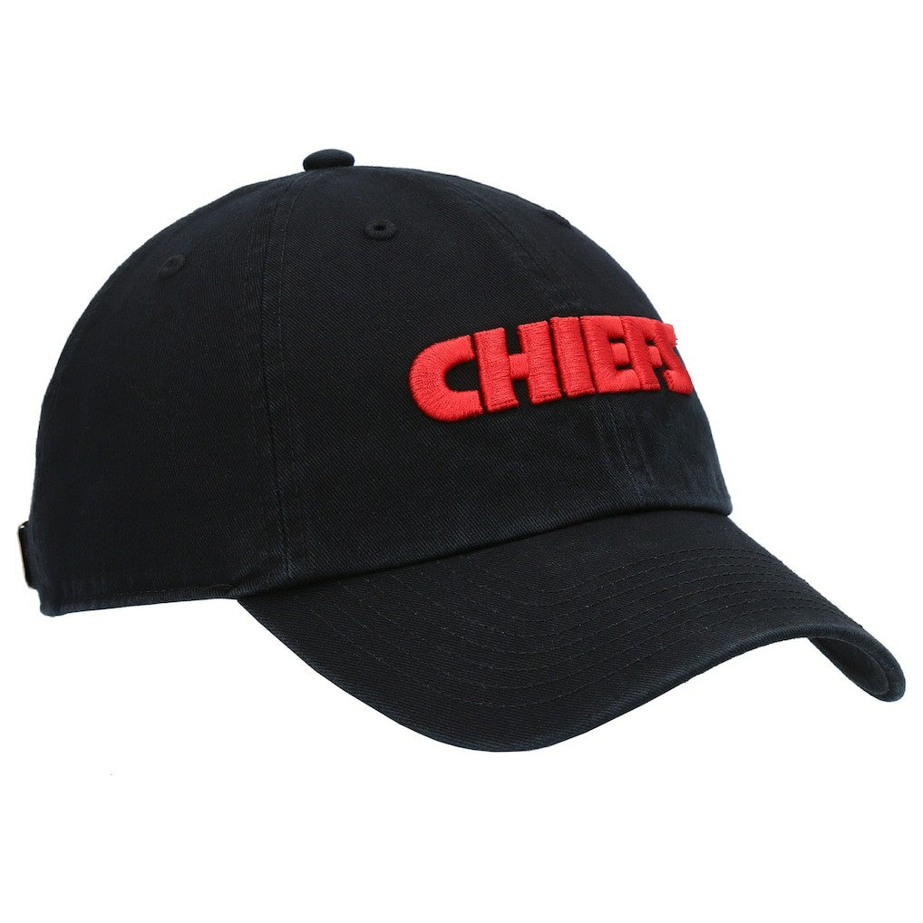 47 brand Kansas City Chiefs '47 Clean Up Script Adjustable Hat Black